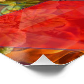 Aries Orange Women: Gothic Ram Antique Art Collage Poster (Ecke)