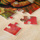 Aries Orange Women: Gothic Ram Antique Art Collage Puzzle (Seite)