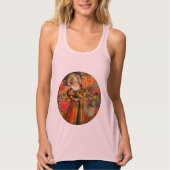 Aries Orange Women: Gothic Ram Antique Art Collage Tank Top (Vorderseite)