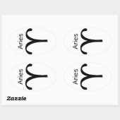 Aries Ovaler Aufkleber (Blatt)