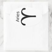 Aries Ovaler Aufkleber (Tasche)