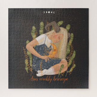 Aries passen den Namen 12 Zeichen des Zodiac-Desig Puzzle