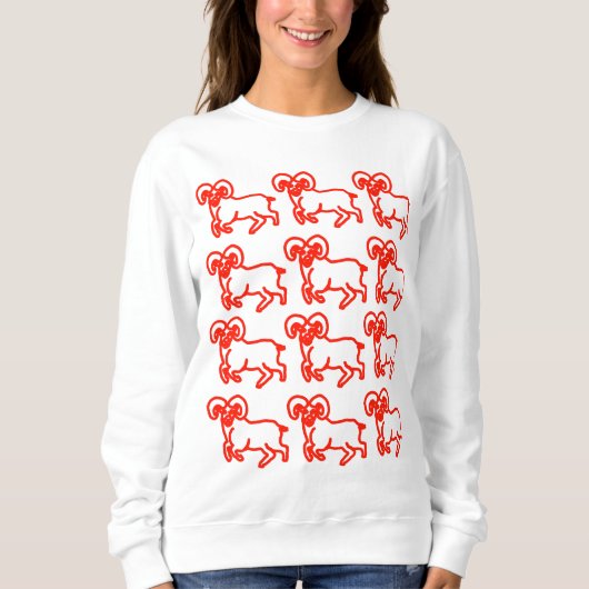 Aries Pattern Icon – Bold Zodiac Energy  Sweatshirt (Vorderseite)