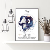 Aries Personalisiert Elegante Wasserfarbe Poster