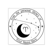 Aries Personalisiert Zodiac Book Briefmarke Gummistempel (Prägung)