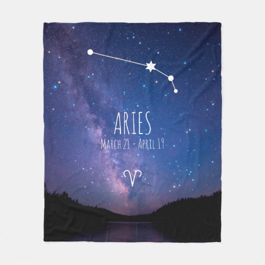 Aries | Personalisierte Sternbilder Fleecedecke (Vorderseite)