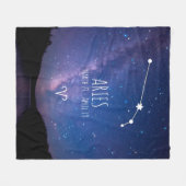 Aries | Personalisierte Sternbilder Fleecedecke (Vorderseite (Horizontal))