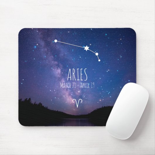 Aries | Personalisierte Sternbilder Mousepad (Mit Mouse)