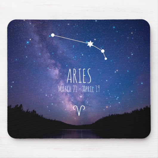 Aries | Personalisierte Sternbilder Mousepad (Vorne)