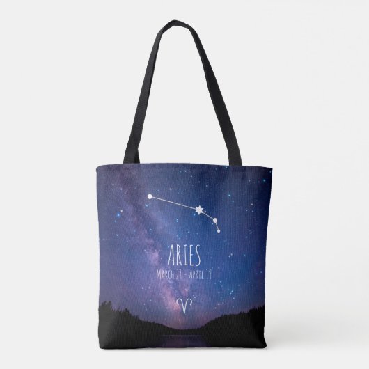 Aries | Personalisierte Sternbilder Tasche (Rückseite)