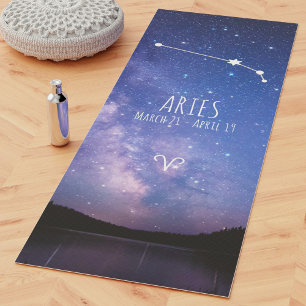 Aries   Personalisierte Zodiac Astrologie Yoga Mat Yogamatte