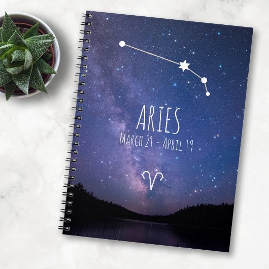 Aries | Personalisiertes Zodiac Constellation Note Notizblock