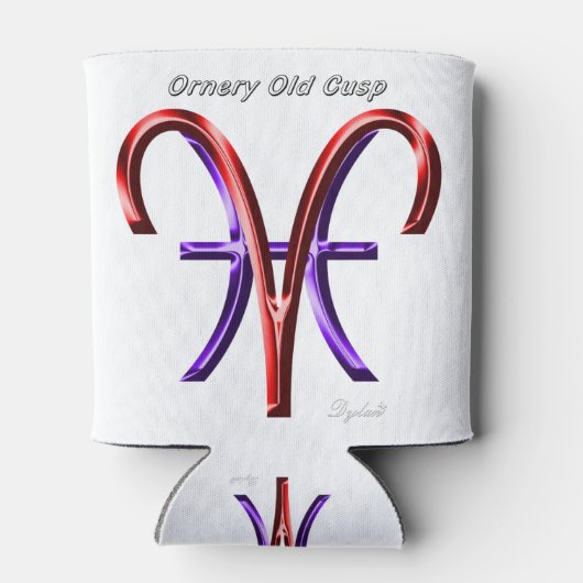 Aries Pisces Ornery Cusp Astrologie Zodiac-Zeichen Dosenkühler (Rückseite)