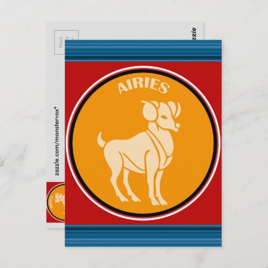 Aries Postkarte (Vorne/Hinten)