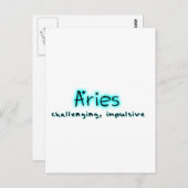 Aries Postkarte (Vorne/Hinten)