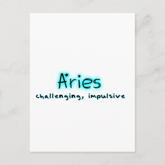 Aries Postkarte (Vorderseite)