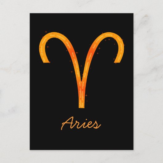 Aries Postkarte (Vorderseite)