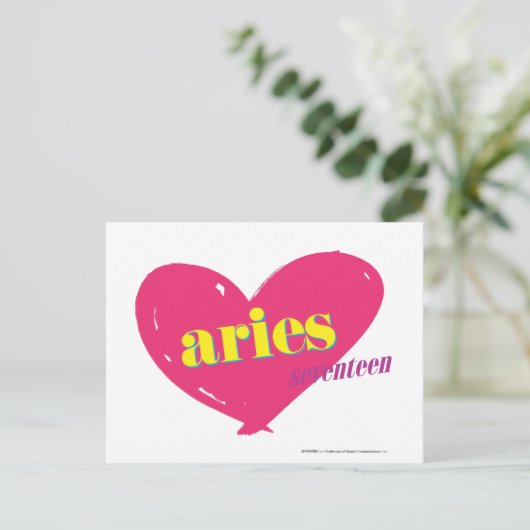 Aries Postkarte (Stehend Vorderseite)