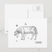 Aries Postkarte (Vorne/Hinten)