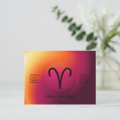 Aries Postkarte (Stehend Vorderseite)