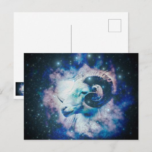 Aries Postkarte (Vorne/Hinten)