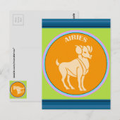 Aries Postkarte (Vorne/Hinten)