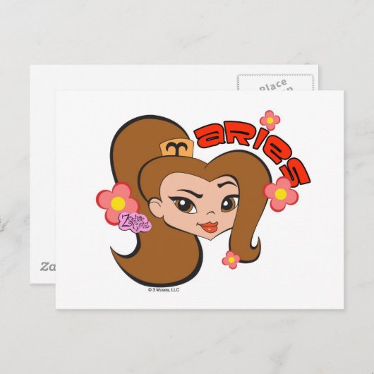 Aries Postkarte (Vorne/Hinten)