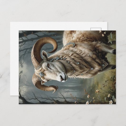 Aries Postkarte (Vorne/Hinten)