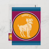 Aries Postkarte (Vorne/Hinten)