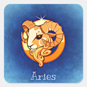 Aries Quadratischer Aufkleber