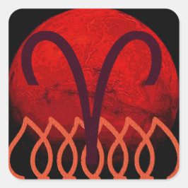 Aries Quadratischer Aufkleber