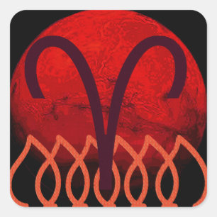 Aries Quadratischer Aufkleber