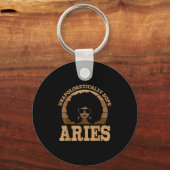 Aries Queen Afro Hair Black Woman Zodiac Sign Schlüsselanhänger (Vorderseite)