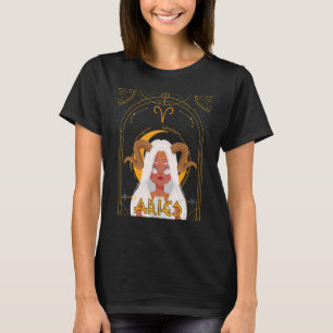 Aries Queen Girl Aries Geburtstag Zodiac Astrologi T-Shirt