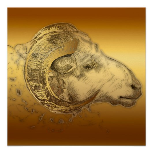 Aries Ram Birthday Zodiac Perfect Poster (Vorderseite)