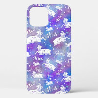 Aries Ram Constellation Stars Geburtstagsmuster