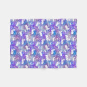 Aries Ram Constellation Stars Geburtstagsmuster Fleecedecke (Vorderseite (Horizontal))