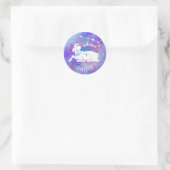 Aries Ram Constellation Stars Individuelle Name Ge Runder Aufkleber (Tasche)