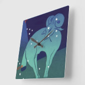 Aries Ram Constellation, Vintage Zodiac Astrologie Quadratische Wanduhr (Winkel)