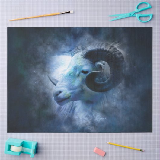 Aries Ram Decoupage Seidenpapier (Basteln)