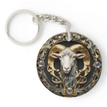 Aries Ram, Diamond und Gold Personalisiert