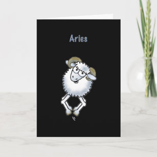 Aries ram Geburtstagschaf Zodiac Grußkarte Karte