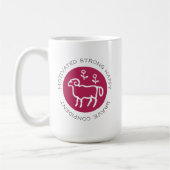 Aries Ram Logo Zodiac Star Signature Astrologie Ka Kaffeetasse (Links)