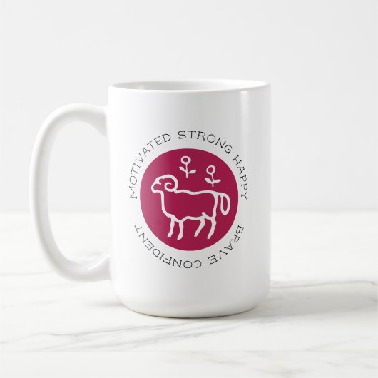 Aries Ram Logo Zodiac Star Signature Astrologie Ka Kaffeetasse (Links)