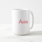 Aries Ram Logo Zodiac Star Signature Astrologie Kaffeetasse (VorderseiteRechts)