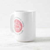 Aries Ram Logo Zodiac Star Signature Astrologie Kaffeetasse (Vorderseite Links)