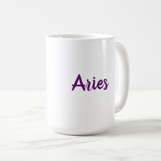 Aries Ram Logo Zodiac Star Signature Astrologie Tr Kaffeetasse (VorderseiteRechts)