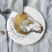 Aries Ram mit Golden Horns Astrologie Button 1 (Beispiel)