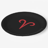 ARIES Ram Red Fire März April Astrologie Zodiac Pappteller (Schrägansicht)