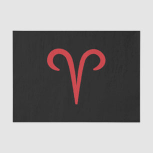 ARIES Ram Red Fire Sign Astrologie Zodiac Party Seidenpapier